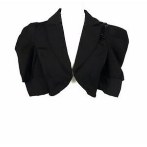 NEW Do & Be Medium Crop Blazer Bolero Jacket Black